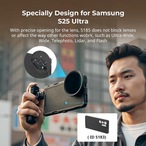SmallRig FilMov 67mm Magnetic Filter Adapter for Samsung S25 Ultra, Quick Release Adsorption Design Wide Angle Unobstructed, Compatible with 67mm Filter - 5185 in Saudi Arabia