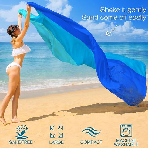 BYDOLL Beach Blanket Waterproof Sandproof 78''×81'' 1-5 Adults Oversized Lightweight Large Picnic Mat Waterproof Sandproof Blanket for Beach Camping Hiking Travel in Saudi Arabia