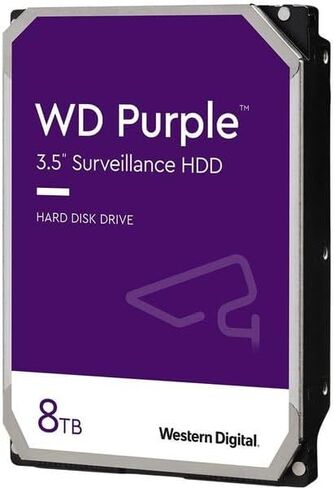 محرك الأقراص الصلبة الداخلي ويسترن ديجيتال 8 تيرابايت WD Purple للمراقبة - SATA 6 جيجابايت/ثانية، ذاكرة تخزين مؤقت 128 ميجابايت، 3.5 بوصة - WD84PURZ in Kuwait