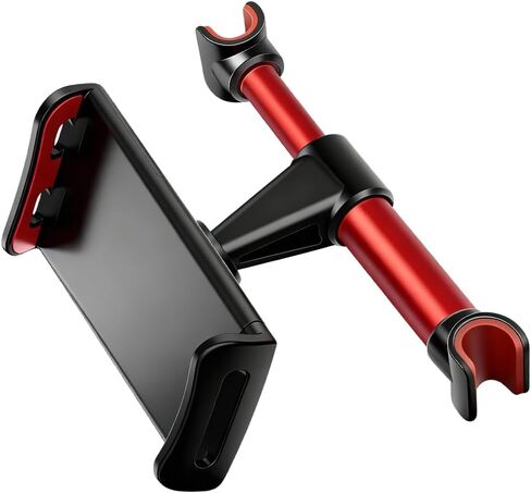 Car Headrest Phone Holder, 360° Adjustable Rotating Car Pphone Mount for 5.3"-10.2" Devices, Universal Automotive Headrest Tablet Holder (Black) in Saudi Arabia