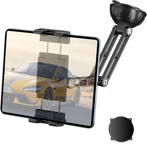 PLDHPRO Tablet Holder for Car Dashboard & Windshield, Suction Cup iPad Mount for Truck, Fits 5.5-14.6" iPad Pro Air Mini Galaxy Tab Fire HD, 360° Rotation, 6.3" Telescopic Arm in Saudi Arabia