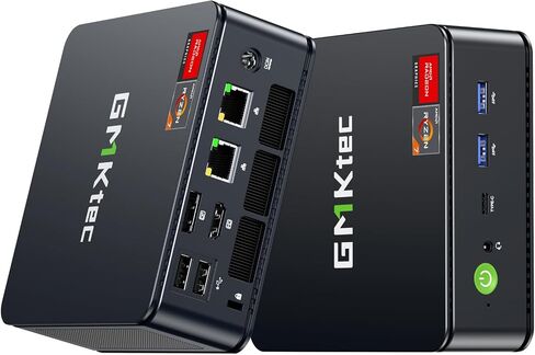 GMKtec M5S Gaming PC Mini Desktop Computer Ryzen 5400U 16GB DDR4 512GB SSD | Upgradable RAM For Business Office Personal Use, Triple Screen HDMI DP Type-C Support, AMD Radeon Graphics, WIFI 6E, BT5.2 in Kuwait