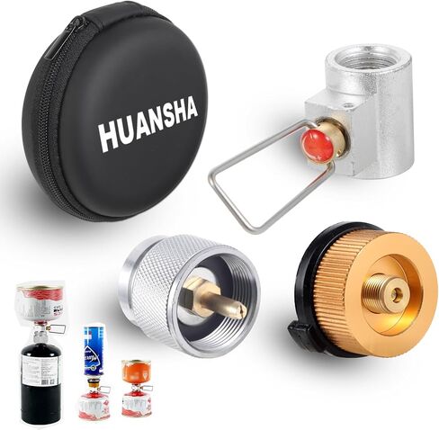 3PCS Propane/Isobutane/Butane/Refill Adapters Set For Camping Stove | Propane To Butane Adapter Conversion, Butane Fuel Canister Shifter, Refill Adapter Valve For 1LB Propane Gas Tank in Saudi Arabia
