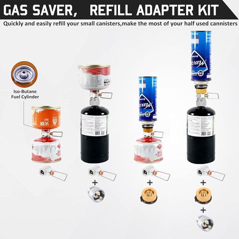 3PCS Propane/Isobutane/Butane/Refill Adapters Set For Camping Stove | Propane To Butane Adapter Conversion, Butane Fuel Canister Shifter, Refill Adapter Valve For 1LB Propane Gas Tank in Saudi Arabia