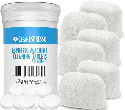 CleanEspresso - Designed For Breville Cleaning Kit - 40 Cleaning Tablets and 6 Water Filters for Breville Espresso Machines - 2g Espresso Machine Tablets in Kuwait