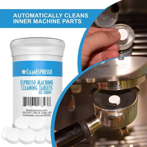 CleanEspresso - Designed For Breville Cleaning Kit - 40 Cleaning Tablets and 6 Water Filters for Breville Espresso Machines - 2g Espresso Machine Tablets in Kuwait