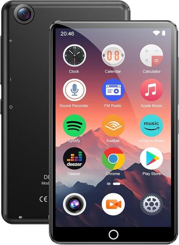 80GB MP3 Player with Bluetooth＆WiFi, 4.0'' IPS Touch Screen MP4 Players, Android Music Player Built-in Camera, Speaker, Support Spotify, Amazon Music, Deezer, Audible, FM Radio, Expandable Up to 1TB in Saudi Arabia