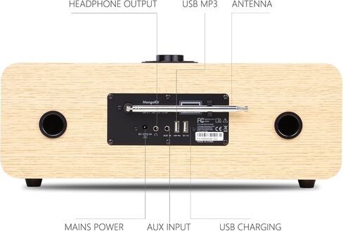 LEMEGA MS5 CD Player,Internet Radio, Spotify, Bluetooth, FM Stereo, Oak | 2.4in colour display, 40 presets, remote control, wooden cabinet, headphone jack, EQ modes, remote in Saudi Arabia