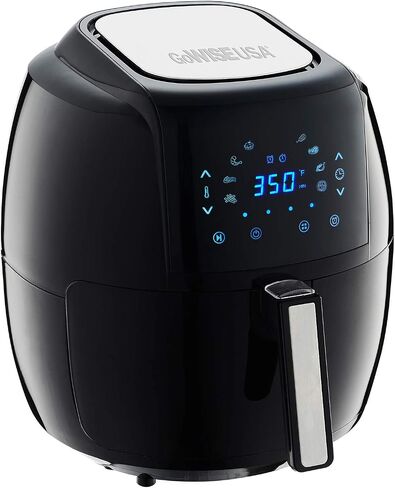 GoWISE USA GW22731 5.8-Quarts 8-in-1 Electric Air Fryer XL + 50 Recipes for your Air Fryer Book (Black) in Saudi Arabia