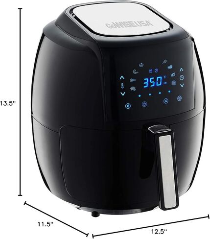 GoWISE USA GW22731 5.8-Quarts 8-in-1 Electric Air Fryer XL + 50 Recipes for your Air Fryer Book (Black) in Saudi Arabia