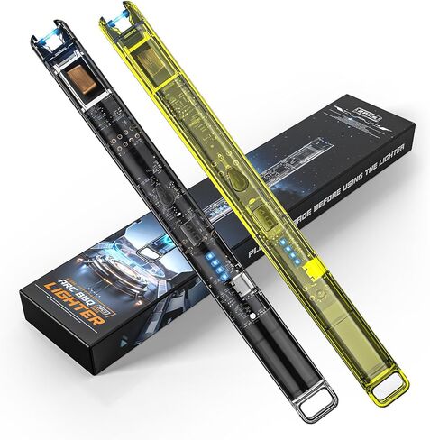 KTEBO 2 Pack Electric Candle Lighter, Windproof Plasma Arc Rechargeable | USB-C Flameless Plasma Lighter, 360-Degree Flexible Long Gooseneck, LED Battery and Safety Lock for Candles, Grill, Camping in Saudi Arabia
