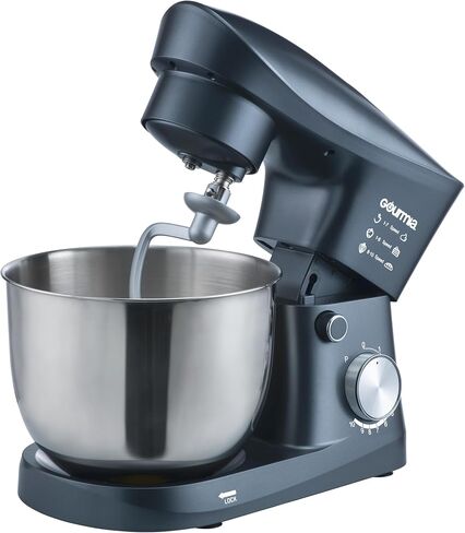 Gourmia 5 Quart 10-Speed Electric Stand Mixer with Bowl + Shield, Dough Hook, Whisk and Beater - Household Kitchen Standing Dough Maker Machine in Saudi Arabia