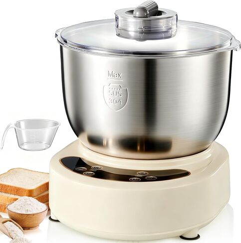 Dough Mixer, 7.4QT Electric Dough Maker with Ferment Function, Dough Mixer Machine for Pizza & Bread Dough, 304 Stainless Steel Bowl, Removeable lid, Face-up Touch Panel in Saudi Arabia