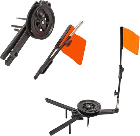 2pcs Outdoor Ice Fishing Equipment Gears Tip Up Fishing Rod Strikes Indicators with Poles Flags Fishing Accessory in Saudi Arabia