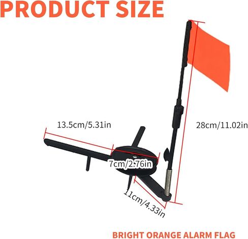 2pcs Outdoor Ice Fishing Equipment Gears Tip Up Fishing Rod Strikes Indicators with Poles Flags Fishing Accessory in Saudi Arabia
