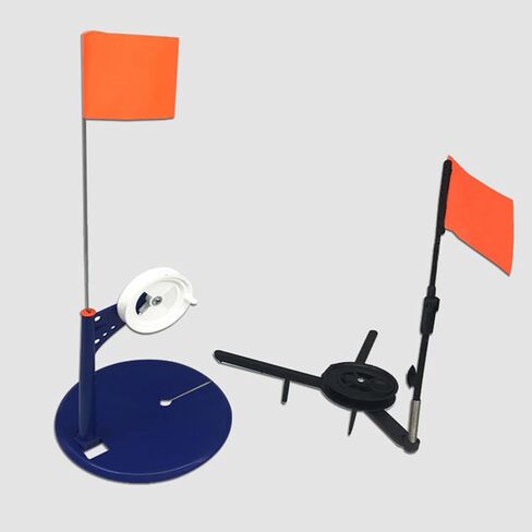 2pcs Outdoor Ice Fishing Equipment Gears Tip Up Fishing Rod Strikes Indicators with Poles Flags Fishing Accessory in Saudi Arabia