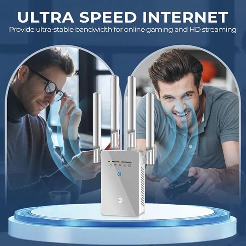WiFi Extender Signal Booster, Long Range Internet Booster Extender for Home, Mesh Wi-Fi 6X Faster Wireless WiFi Repeater with Ethernet Port, Broader Coverage Than Ever, 1-Tap Setup in Saudi Arabia
