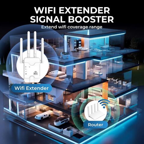 2026 WiFi Extender Signal Booster for Home - AC 1200 - Dual Band (5GHz / 2.4GHz) - WiFi Signal Amplifier Booster Repeater Internet Range Extender, Long Range Expands with Ethernet Port in Saudi Arabia