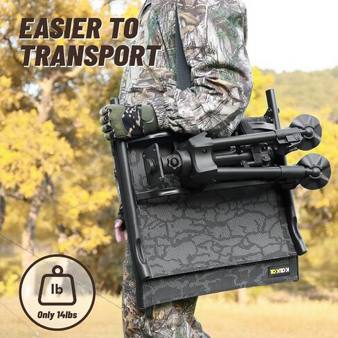 Kalkal Hunting Chair 360° Swivel Folding Chair for Blinds, 300lbs Portable Hunting Seat with 4 Adjustable Legs in Saudi Arabia