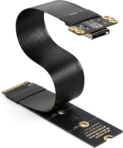 M.2 NVMe to OCuLink Adapter, PCIe 4.0 64Gbps SFF-8612/8611 FPC Cable, for eGPU Dock & M.2 2230/2242/2262/2280 SSD, Compatible with Mini PC, Steam Deck,5.9inch in Kuwait