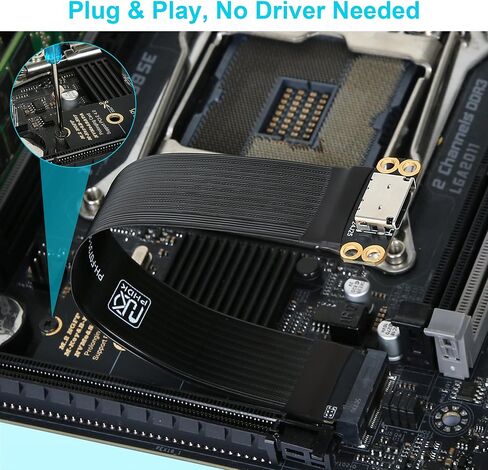 M.2 NVMe to OCuLink Adapter, PCIe 4.0 64Gbps SFF-8612/8611 FPC Cable, for eGPU Dock & M.2 2230/2242/2262/2280 SSD, Compatible with Mini PC, Steam Deck,5.9inch in Kuwait