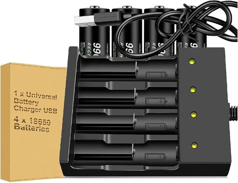18650 Battery Charger, USB Charging Independent Slot for Rechargeable Batteries Ni-MH Ni-Cd in Saudi Arabia