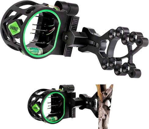 Archery Bow Sight Compound Bow Sight 5 Pin Bow Sights Micro Adjustable with Bow Sight Light Aluminum Alloy Sight for Right and Left Hand in Saudi Arabia