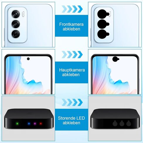 108 PCS Laptop Camera Cover, Webcam Cover Stickers for Phone Computer Tablet Multiple Sizes PVC Vinyl Black Webcam Covers for Laptop and Electronics in Saudi Arabia