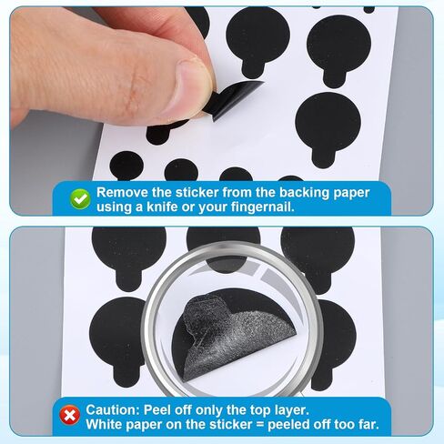 108 PCS Laptop Camera Cover, Webcam Cover Stickers for Phone Computer Tablet Multiple Sizes PVC Vinyl Black Webcam Covers for Laptop and Electronics in Saudi Arabia
