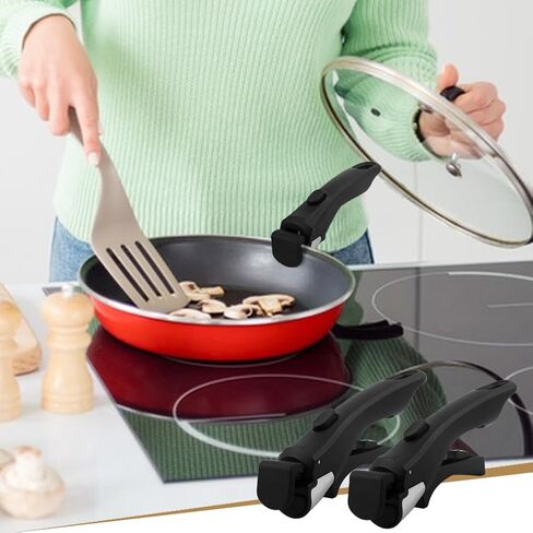 2Pack Detachable Pot Handle, Bakelite Locking Pan Handle For Pots | Universal Locking Pan Handle,Heat-Resistant Bakelite,Tool-Free Installation, For Pots Pans Skillets Kitchen & Camping in Saudi Arabia
