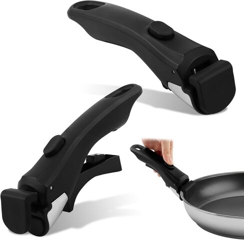 2Pack Detachable Pot Handle, Bakelite Locking Pan Handle For Pots | Universal Locking Pan Handle,Heat-Resistant Bakelite,Tool-Free Installation, For Pots Pans Skillets Kitchen & Camping in Saudi Arabia