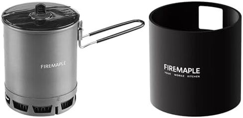 Fire-Maple Petrel Ultralight Camping Pot with Protective High-Efficiency Heat Exchanger, Compact Aluminum Pot with Neoprene Sleeve Perfect for Solo Backpacking in Saudi Arabia