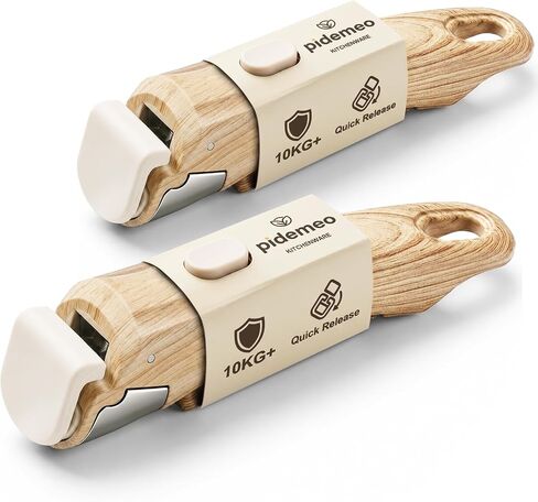 2 Pack Removable Pot Handle & Detachable Pan Handle，22 Lbs | Universal Pan Handle Replacement for Cookware, Wood-Like Finish, Fits ≤3mm Edge Pots and Pans (Handle Only) in Saudi Arabia