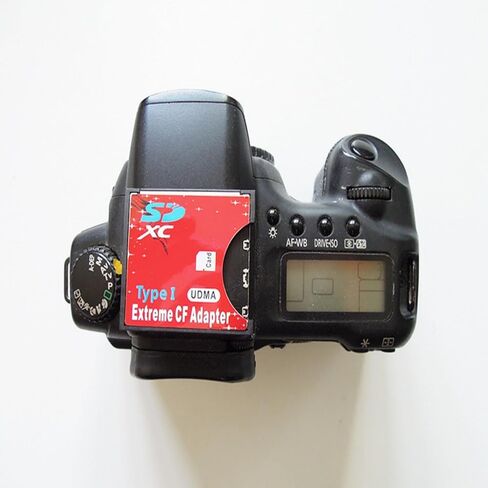SD to CF Type I UDMA High Speed Adapter, 3.3mm Slim Plug and Play Memory Card Converter for SD/SDHC/SDXC/MicroSD Cards, Compatible with Canon Nikon Sony DSLR Cameras in Saudi Arabia