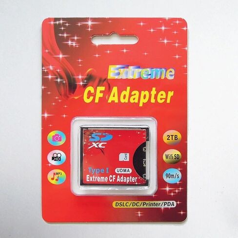 SD to CF Type I UDMA High Speed Adapter, 3.3mm Slim Plug and Play Memory Card Converter for SD/SDHC/SDXC/MicroSD Cards, Compatible with Canon Nikon Sony DSLR Cameras in Saudi Arabia