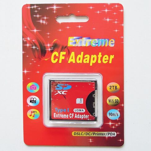 SD to CF Type I UDMA High Speed Adapter, 3.3mm Slim Plug and Play Memory Card Converter for SD/SDHC/SDXC/MicroSD Cards, Compatible with Canon Nikon Sony DSLR Cameras in Saudi Arabia