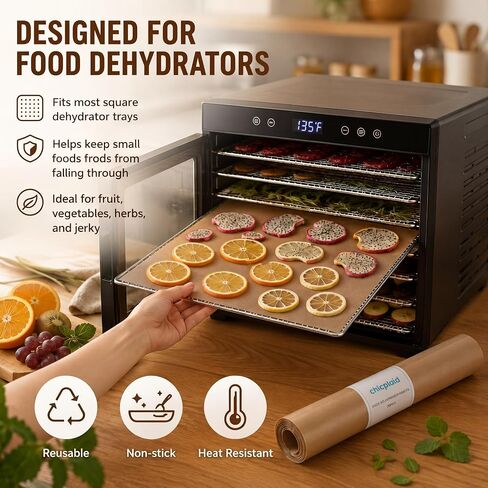 20 Pcs 14x14 Inch Food Dehydrator Sheets – Non-stick Reusable Drying Mats for Oven, Bbq, Dehydrators, Anti-splashing in Saudi Arabia