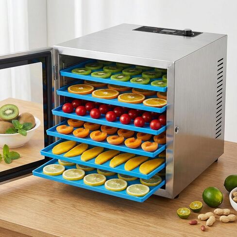 8PCS Silicone Dehydrator Sheets with Edge 12x10in for Fruit Vegetables Meat | MySHUCE Fruit Leather Trays with Silicone Scraper Cutter Wheel Nonstick High Temperature Resistance Dehydrator Mats in Saudi Arabia