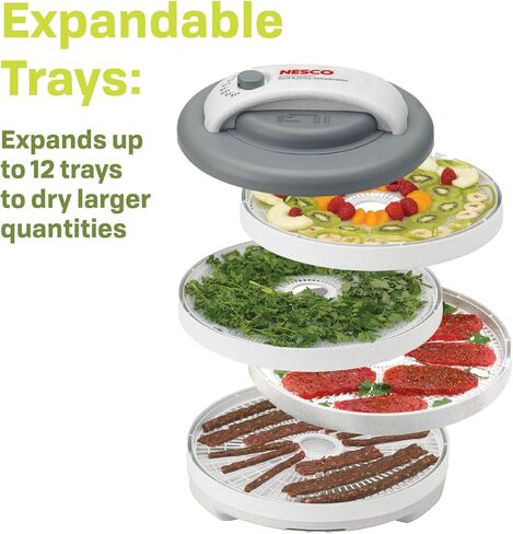 Nesco FD-61 Snackmaster Encore Food Dehydrator for Great Jerky and Snacks, 4 Trays, Gray in Saudi Arabia