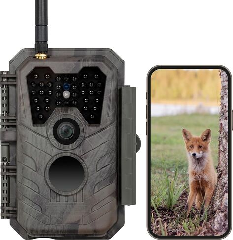 Meidase P90 Pro WiFi Trail Camera (Non-Cellular), 64MP 1296p HD Video, No-Glow Night Vision, Bluetooth App Control, Motion Activated, IP66 Waterproof Game Camera for Wildlife & Backyard Monitoring in Saudi Arabia
