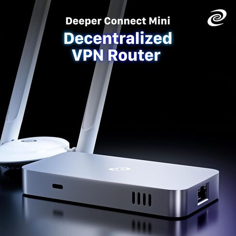 Deeper Connect Mini DPN Router, 1Gbps ARM64 Quad Core Hardware Gateway with Layer 7 Firewall, Smart Routing, Multi Device Coverage and Lifetime Decentralized Privacy VPN Router in Saudi Arabia
