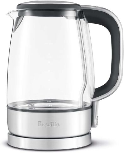Breville BKE595XL Crystal Clear Kettle, Brushed Stainless Steel | Boil water quickly and monitor every drop with a crystal-clear electric kettle for tea, coffee and more | 7 cup capacity in Saudi Arabia