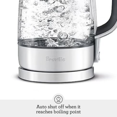 Breville BKE595XL Crystal Clear Kettle, Brushed Stainless Steel | Boil water quickly and monitor every drop with a crystal-clear electric kettle for tea, coffee and more | 7 cup capacity in Saudi Arabia