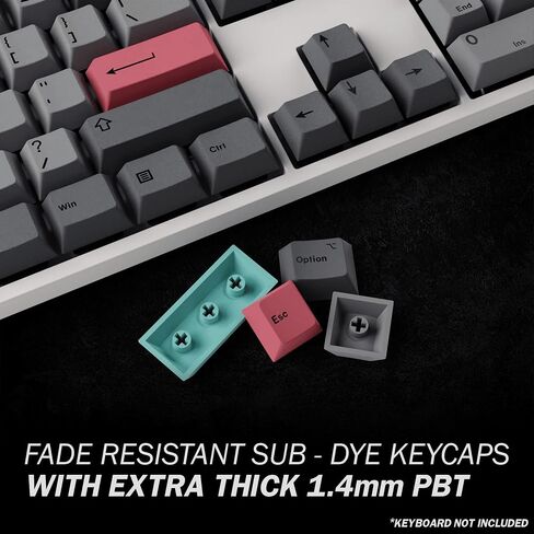 HK GAMING Custom Keycaps | Dye Sublimation PBT Keycap Set for Mechanical Keyboard | 139 Keys | Cherry Profile | ANSI US-Layout | Compatible with Cherry MX, Gateron, Kailh, Outemu | Stealth Dolch in Saudi Arabia