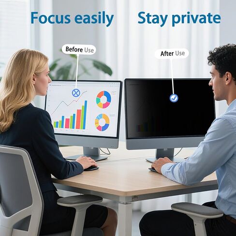 [1 Pack] Twugs Computer Privacy Screen 21.5 Inch, Privacy Screen for Computer Monitor, Anti-Glare & Anti-Blue Light Privacy Filter for Computer Display in Saudi Arabia