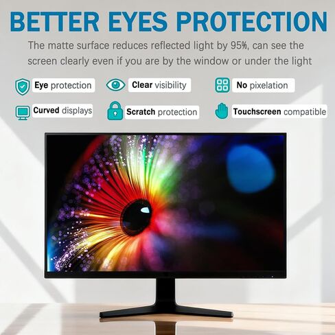 [1 Pack] Twugs Computer Privacy Screen 21.5 Inch, Privacy Screen for Computer Monitor, Anti-Glare & Anti-Blue Light Privacy Filter for Computer Display in Saudi Arabia