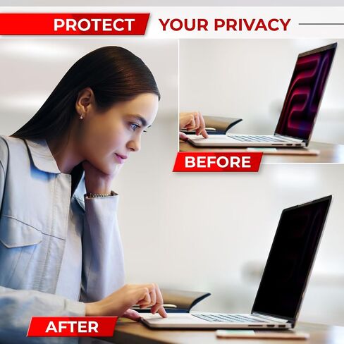 SightPro 14 Inch Privacy Screen for MacBook Pro(2021-2026, M1-M5) Monitor - Removable Laptop Privacy Filter Shield and Protector in Saudi Arabia