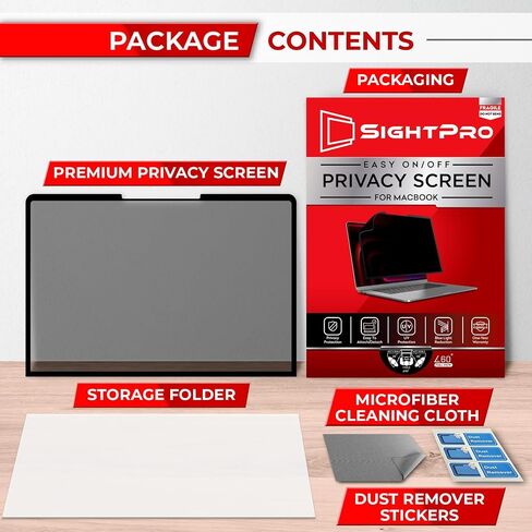 SightPro 14 Inch Privacy Screen for MacBook Pro(2021-2026, M1-M5) Monitor - Removable Laptop Privacy Filter Shield and Protector in Saudi Arabia