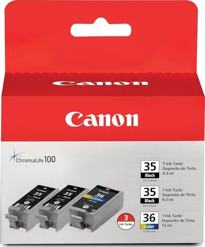 Canon PGI-35/CLI-36 2 Genuine Black and Color Value Pack Compatible to iP100, iP110, TR150 and TR160 Printers in Kuwait