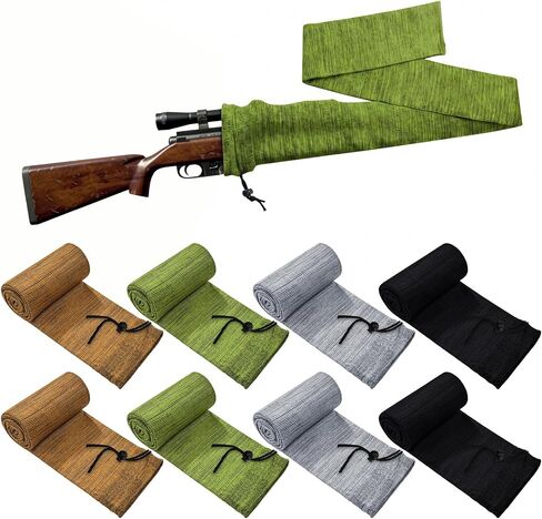 8 Pack 54" Gun Socks for Rifles and Shotguns with Spring Buckle | Silicone-Treated Protective Storage Sleeves, Waterproof Protective Cover Fits Firearms with or without Scopes in Saudi Arabia